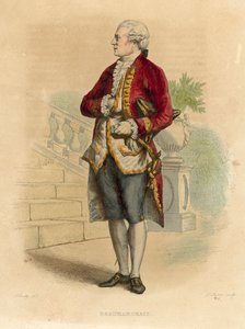 Beaumarchais (värillinen kaiverrus) tekijältä French School