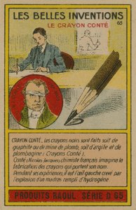 Kaunis keksintökortti, Conte värikynä tekijältä French School