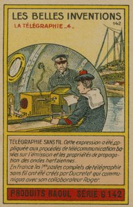 Kaunis keksintökortti, lennätys tekijältä French School