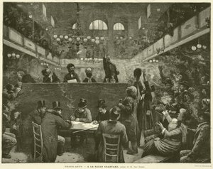 Beaux-Arts, At the Salle Graffard, maalaus M Jean Beraud (kaiverrus) tekijältä French School