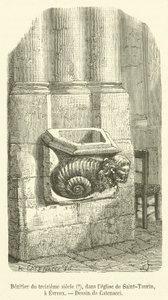 Benitier 1300-luvulta?, Saint-Taurinin kirkossa, Evreux