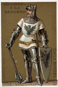 Bertrand du Guesclin (Duguesclin) (v. 1320-1380). Ranskan konstaapeli tekijältä French School