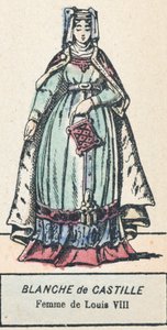 Blanche de Castille, Louis VIII:n vaimo (värillinen kaiverrus) tekijältä French School