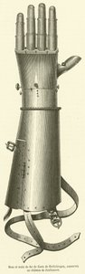 Bras et main de fer de Goetz de Berlichingen, säilykkeet au chateau de Jaxthausen (kaiverrus) tekijältä French School