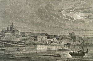 Buenos Aires 1860-luvulla (kaiverrus) tekijältä French School