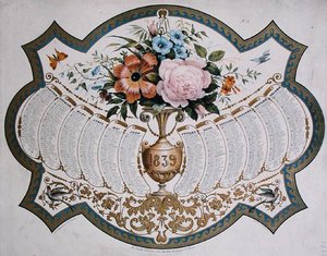 Kalenteri vuodelle 1839, kaiverrus Godefroy Engelmann (1788-1839) n. 1838 (väri litho) tekijältä French School
