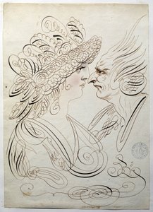 Kalligrafia: Bernard de Parisin muotokuvia noin vuodelta 1780. tekijältä French School