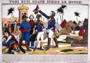 Egyptin kampanja (retkikunta) (1798-1801), jota johti Napoleon Bonaparte vuonna 1799. Kuva Epinalista tekijältä French School