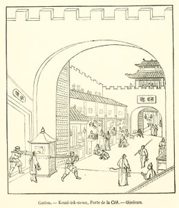 Kanton, Kouai-lak-Moun, Kaupungin portti, Lintujensieppaajat (kaiverrus) tekijältä French School