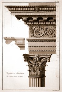 Capital & Entablature, Maison Carrée, Nimes, Ranska tekijältä French School