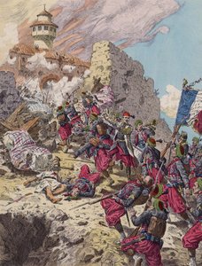 Constantinen valtaaminen Algeriassa ranskalaisten toimesta. tekijältä French School