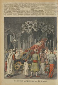 Kardinaali Lavigerie (1825-92) kuolinsängyssä, Le Petit Journal, 17. joulukuuta 1892 tekijältä French School