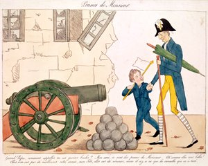 Karikatyyri Kaarle X:stä (1757-1836) ja Henrin (1820-83) Duc de Bordeaux