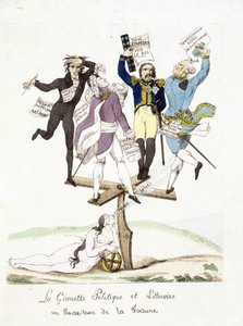 Sarjakuva Napoleon Bonapartesta. Poliittinen ja kirjallinen tuuliviiri, jossa onni kulkee. tekijältä French School