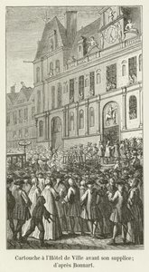 Cartouche Hôtel de Villessa ennen teloitustaan; Bonnartin mukaan tekijältä French School