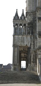 Cathedrale de chartres, eteläportaalin yksityiskohta tekijältä French School