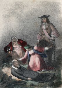 Katariina I Venäläinen (Marta Elena Skavronska, myöhemmin Marfa Samuilovna Skavronskaya) - Katariina I (1684 - 1727), lapsi, löytää hänet kasvattaneen pastori Skovronskin kuolleiden joukossa venäläisten miehittämästä Mariemburgista - julkaisussa "The illu tekijältä French School