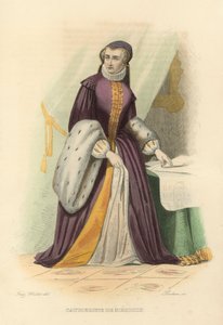 Catherine de Medici (värinen kaiverrus) tekijältä French School