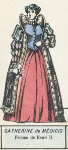 Catherine de Medici, Femme de Henri II (värinen kaiverrus) tekijältä French School