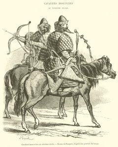 Moskovilaiset ratsumiehet 1500-luvulla (kaiverrus) tekijältä French School