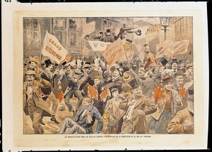 Juhlat Lontoon kaduilla Transvaalin rauhanuutisten jälkeen toukokuussa 1902 (tulostus) tekijältä French School