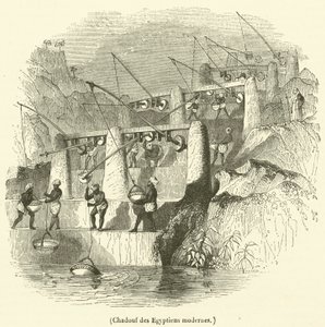 Nykyaikaisten egyptiläisten varjo (kaiverrus) tekijältä French School