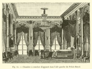 Valtion makuuhuone Palais-Royalin vasemmassa siivessä tekijältä French School