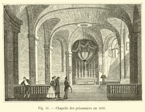 Vankien kappeli vuonna 1830 tekijältä French School
