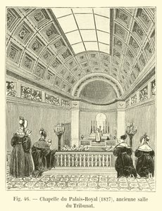 Chapel of the Palais-Royal, 1827, entinen Tribunaten huone tekijältä French School