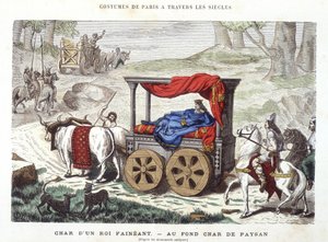 Laiskan kuninkaan hirvi ja talonpojan vaunut - "Pariisissa vuosisatojen läpi" 1881 tekijältä French School