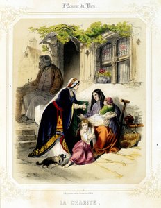 Hyväntekeväisyys. Rakastunut Sauvageotin hyvään 1800-luvun jälkipuoliskolla. tekijältä French School