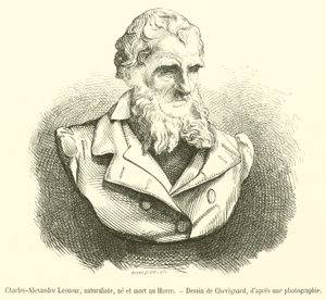 Charles-Alexandre Lesueur, luonnontieteilijä, syntynyt ja kuollut Le Havressa (kaiverrus) tekijältä French School