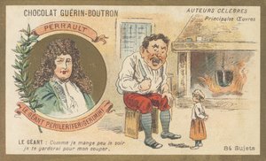 Charles Perrault (1628-1703), ranskalainen kirjailija, "Le geant Perileriferigerimini" -kirjan kirjoittaja tekijältä French School