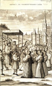 Kaarle VII saapui Caeniin vuonna 1450. tekijältä French School