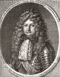 Charles de Sainte-Maure, duc de Montausier, 1610 1690. Ranskalainen sotilas ja Dauphinin kuvernööri Louis le Grand Dauphin. Les Heures Libres, julkaistu 1908. tekijältä French School
