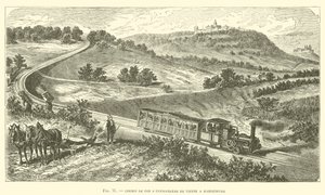 Rack Railway Wienistä Kahlenbergiin (kaiverrus) tekijältä French School
