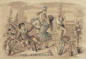 Lapset puutarhassa tekijältä French School