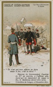 Chocolat Guerin-Boutron -kauppakortti, Historic Words -sarja (chromolitho) tekijältä French School