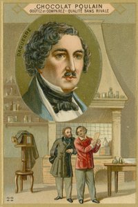 Suklaa Poulain -kauppakortti, Louis Daguerre tekijältä French School