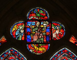 Kristus evankelistien symbolien kanssa tekijältä French School