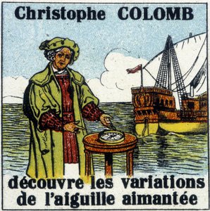 Christopher Columbus löytää magneettisen neulan muunnelmia tekijältä French School