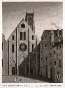 Pyhän Genevieven kirkko. (kaiverrus, n. 1810) tekijältä French School
