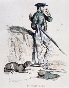 Soubonin rannikkovartiosto 1800-luvulla tekijältä French School