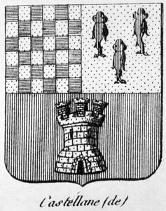 Castellanen vaakuna - Henry Simonin teoksessa ”Ranskan valtakunnan yleinen asevarasto” tekijältä French School