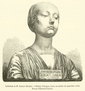 Kokoelma M Gustave Dreyfus, Beatrix Aragonia, marmoririntakuva 1400-luvulta (kaiverrus) tekijältä French School