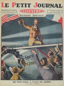 Eversti Charles Lindbergh (1902-74) saapuessaan Le Bourget