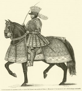 1500-luvun alussa, Ludvig XII saapumassa Genovaan (kaiverrus) tekijältä French School