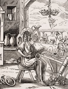Coppersmith, jäljennös Jost Ammanin (1539-91) puupiirroksesta Paul Lacroix