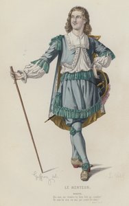 Corneille, The Liar, Act I, Sc I (värikaiverrus) tekijältä French School