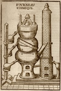 Kosminen uuni, Annibal Barletin (1653) La Theotechnie Ergocosmiquesta, kuvattuna 1800-luvun lopulla julkaistussa taikuuden historiassa tekijältä French School